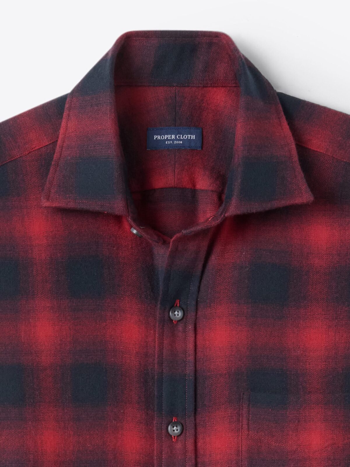 Canclini Scarlet Ombre Plaid Beacon Flannel Shirt by Proper Cloth