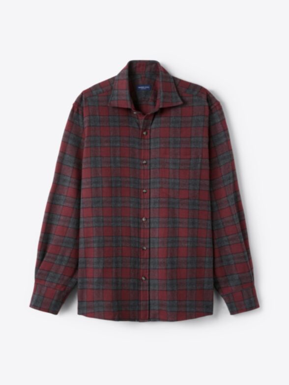 Canclini Scarlet and Grey Plaid Beacon Flannel Product Image