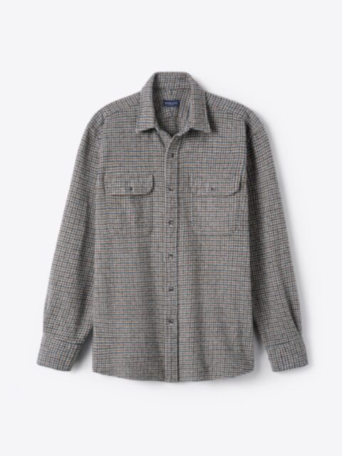 Shop Japanese Ochre Gun Check Low Twist
