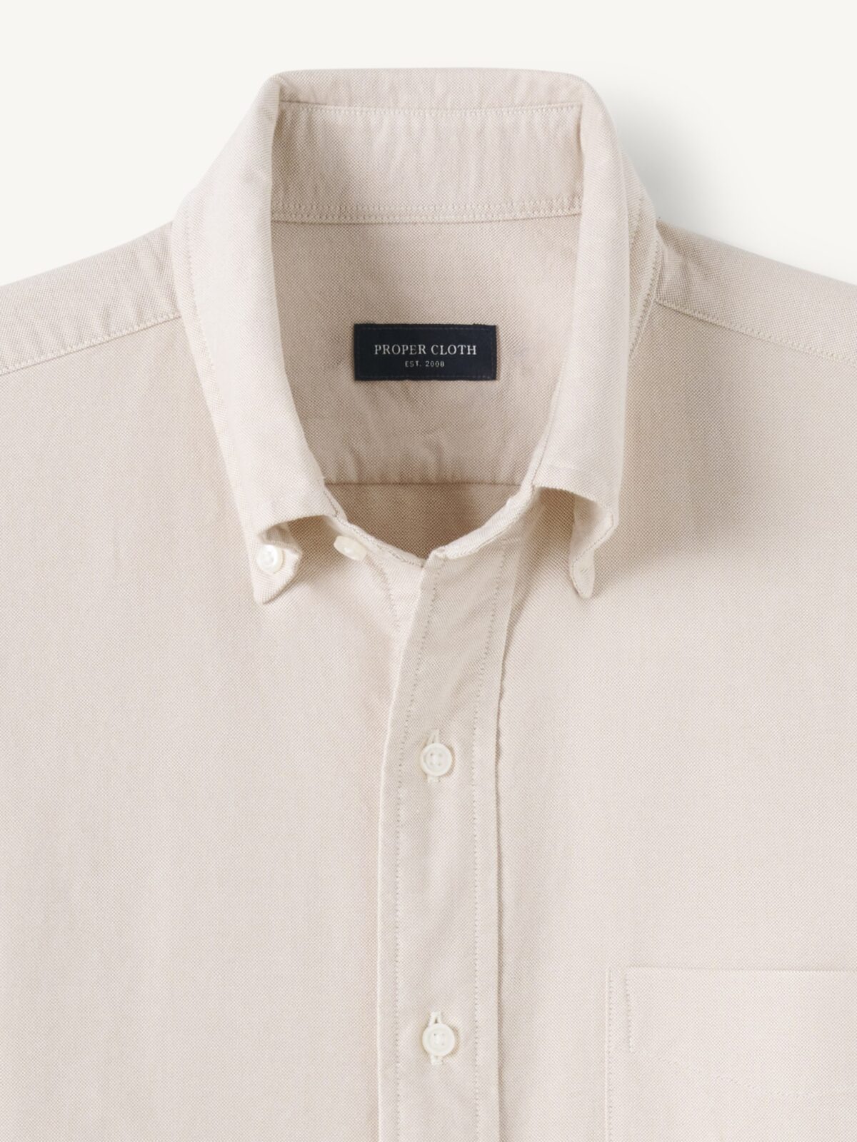 beige dress shirt men's Clark Oxford Cloth Button Down My Actual Bust is:26