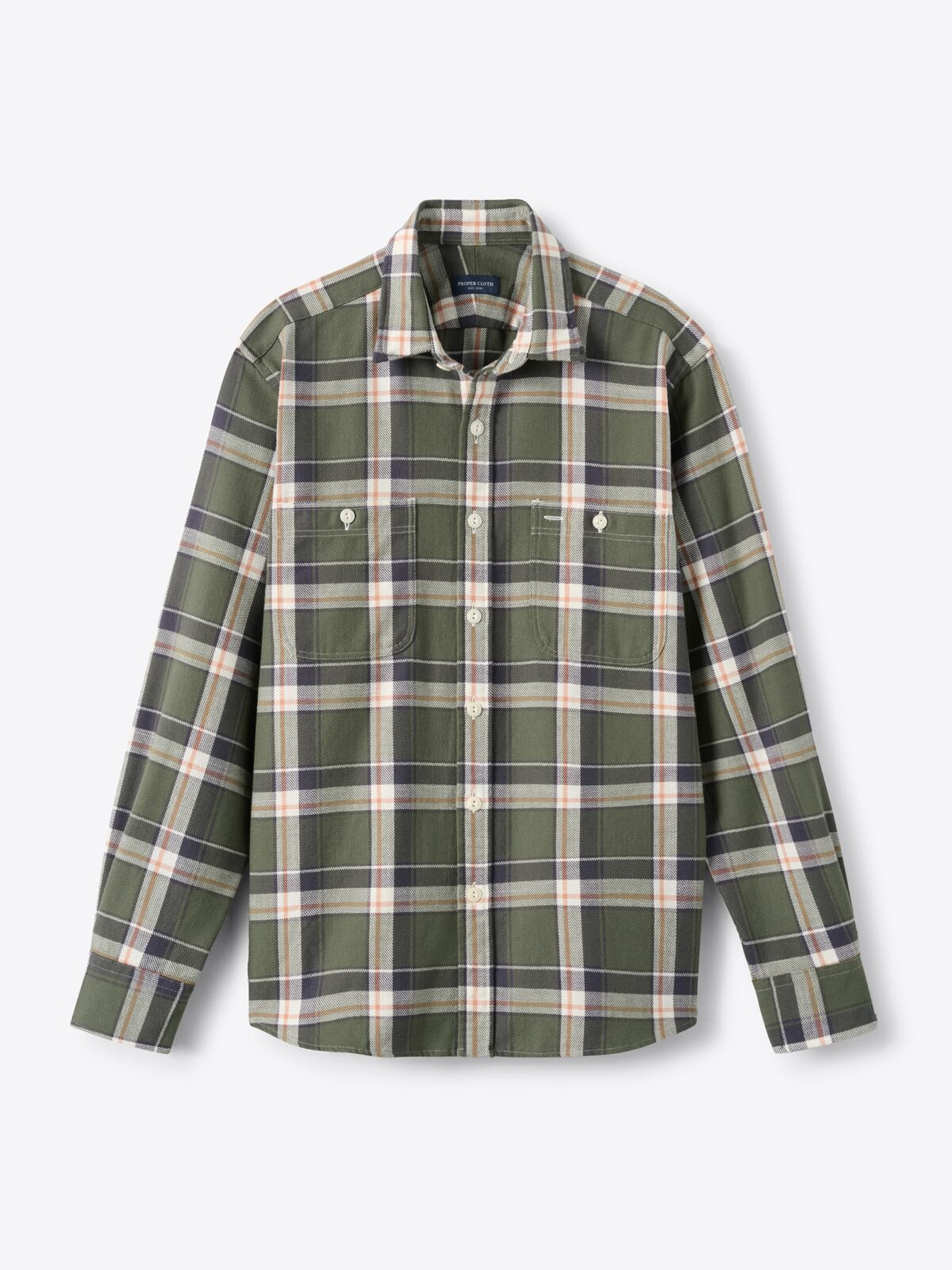 The Jackson Country Plaid Shirt in Olive Black and Cream