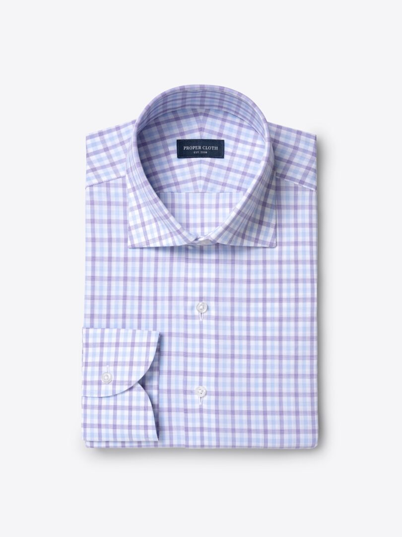 Irving Blue and Lilac End on End Check 