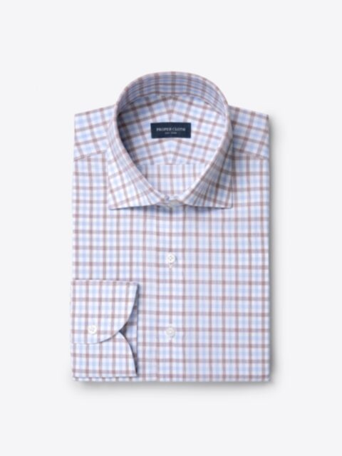 Shop Irving Blue and Brown End on End Check