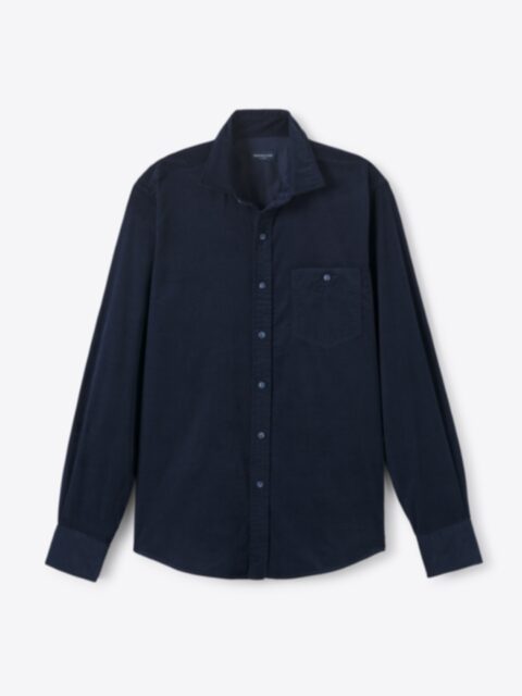 Shop Graham Navy Stretch Pincord Corduroy