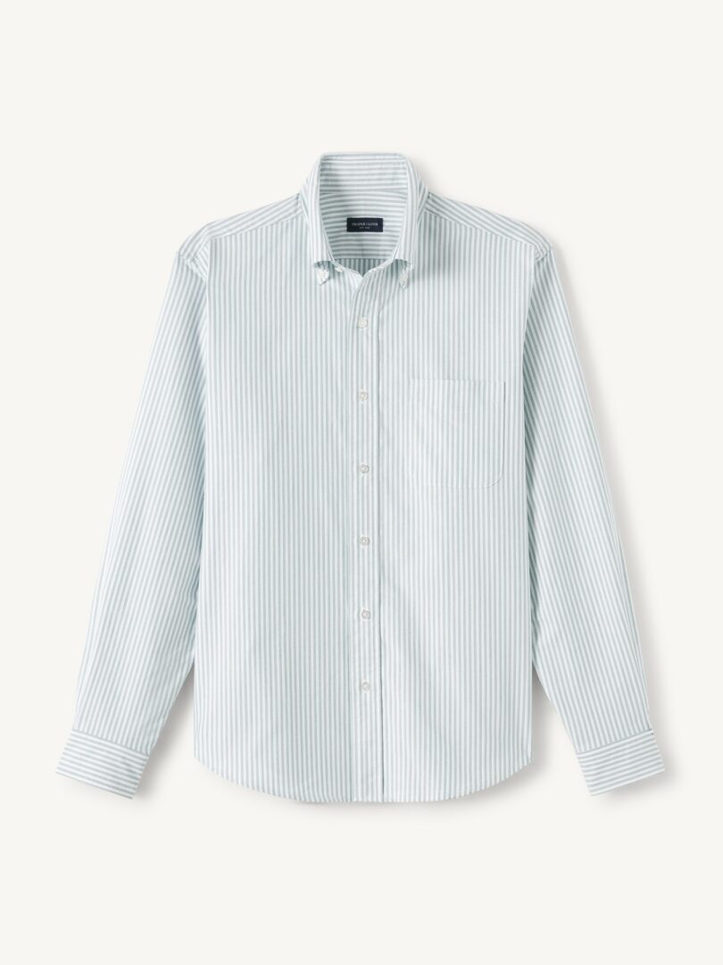 Green University Stripe Oxford Cloth Product Image