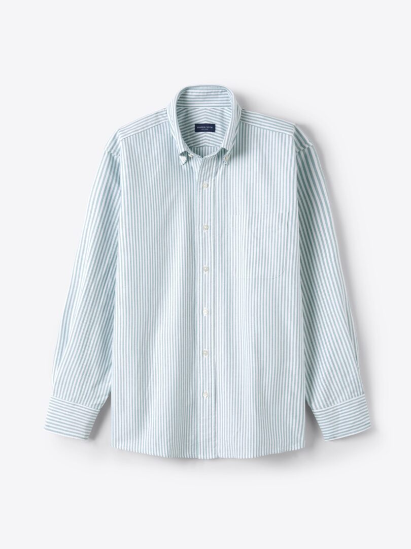 Green University Stripe Oxford Cloth 