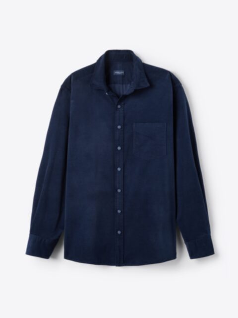 Shop Graham Navy Stretch Pincord Corduroy