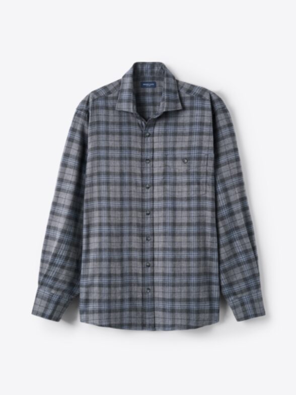 Men’s Satoyama Slate and Charcoal Plaid Thumb