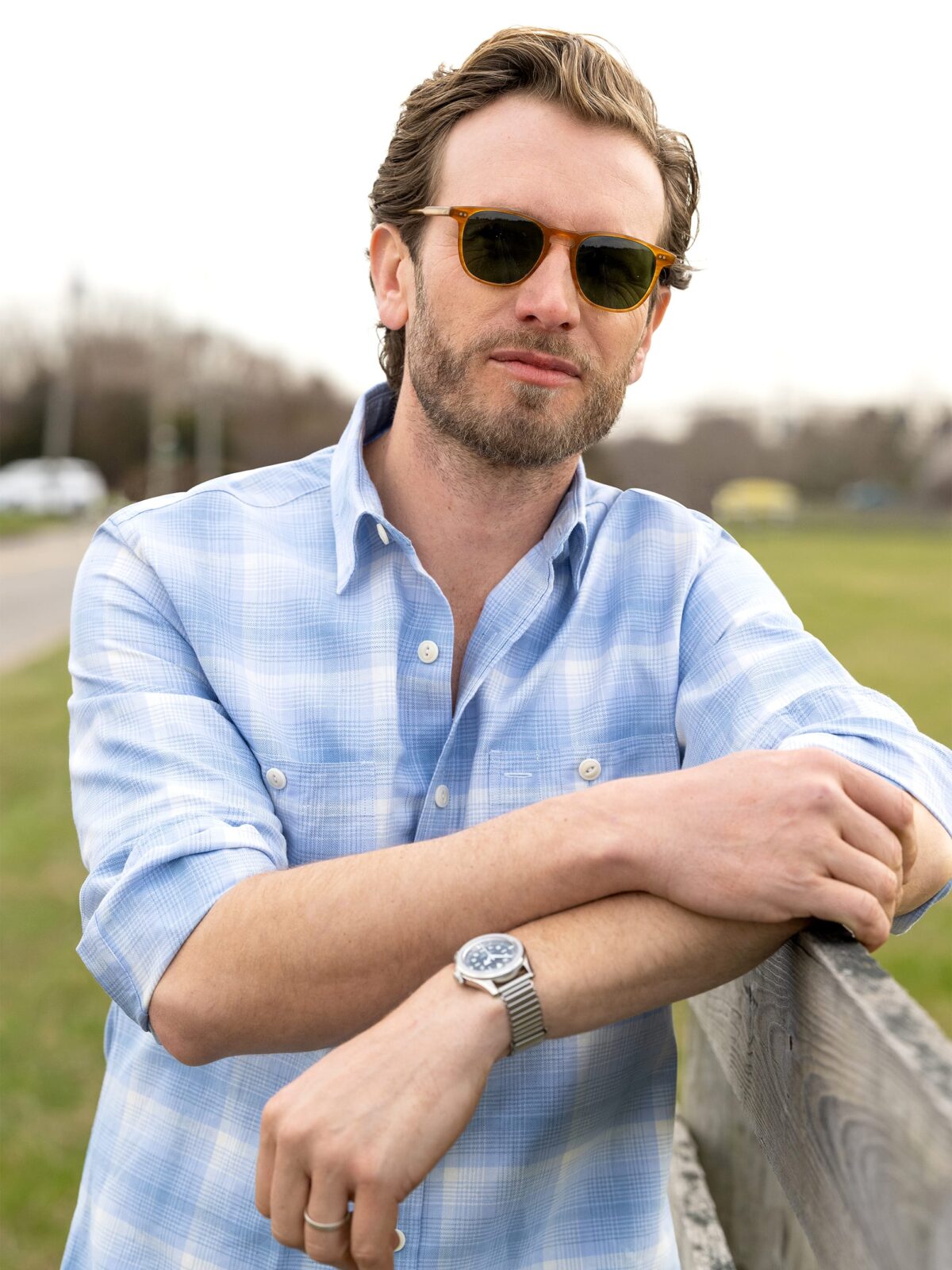 light blue plaid dress shirt Adaptive Pale Blue Plaid Flannel Shirt / Combo Layering Piece with Magnetic Closures Pale Blue Plaid / 3XL