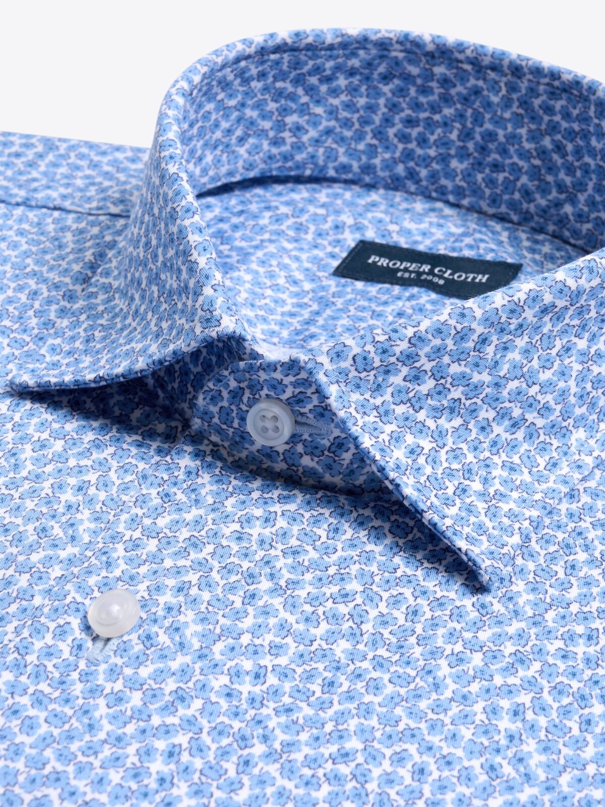 slim fit dress slacks The Ice Blue Canon Performance Twill Custom Shirt main image 1