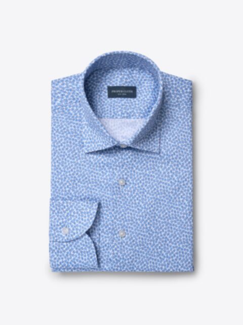 Shop Organic Blue Floral Micro Print