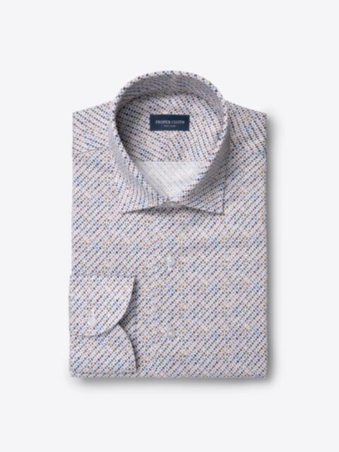 Shop Organic Stretch Cotton Multi Color Micro Dot Diamond Print