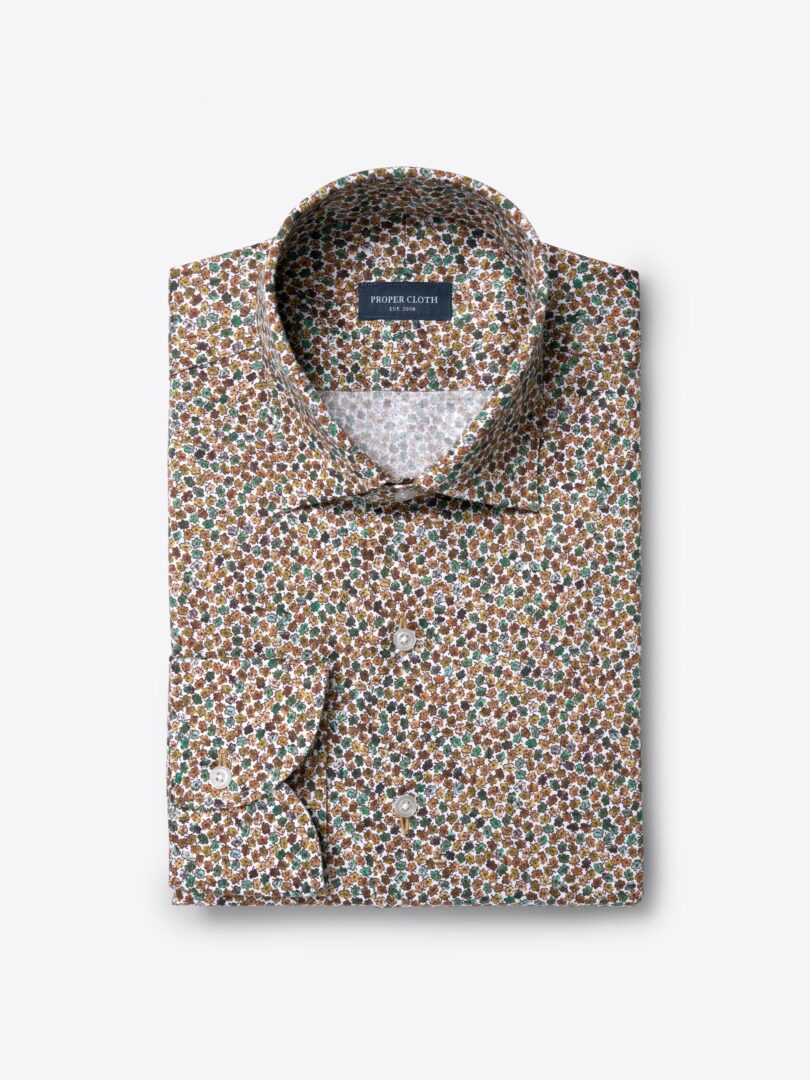 Organic Stretch Cotton Multi Color Micro Floral Print 