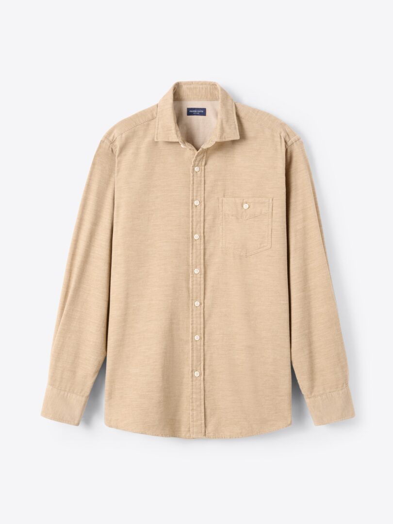 Japanese Camel Melange Pincord Corduroy 