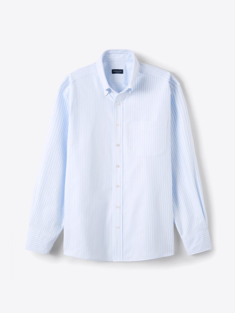 Clark Light Blue University Stripe Oxford Cloth Button Down Product Image