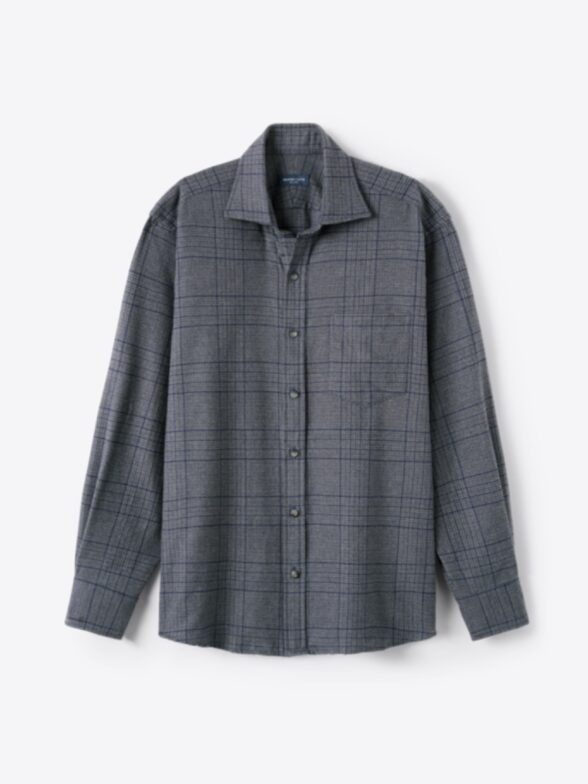 Canclini Charcoal and Navy Glen Plaid Beacon Flannel Product Image