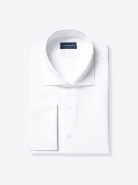 Suggested Item: White Stretch Broadcloth French Cuff Shirt