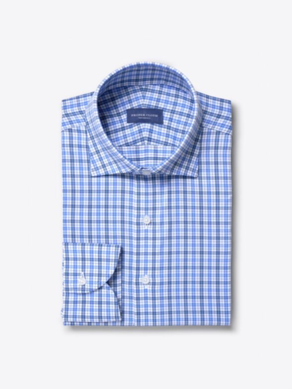 Men’s Performance Blue and Navy Check Thumb