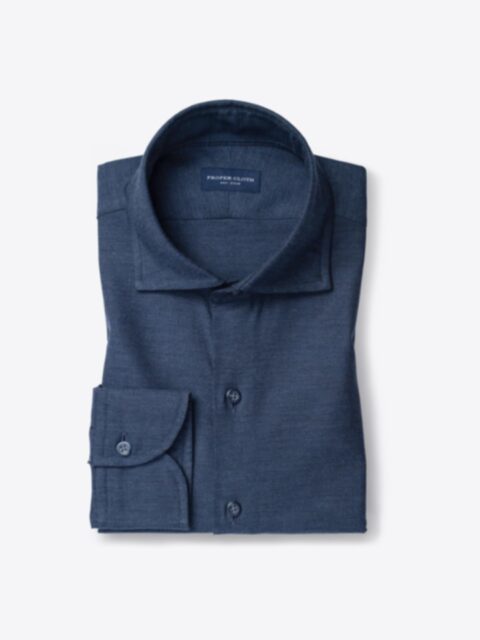 Shop Navy Melange Oxford