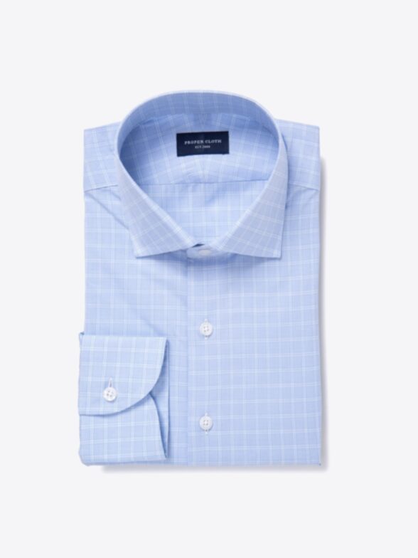 Firenze 120s Light Blue Multi Grid