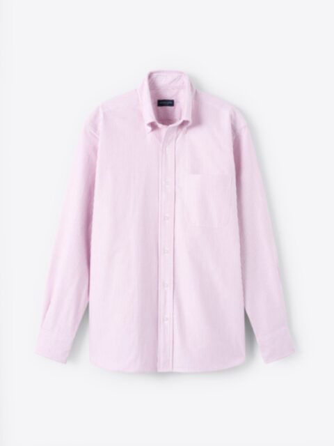 Shop Faded Red and White Stripe Oxford Cloth