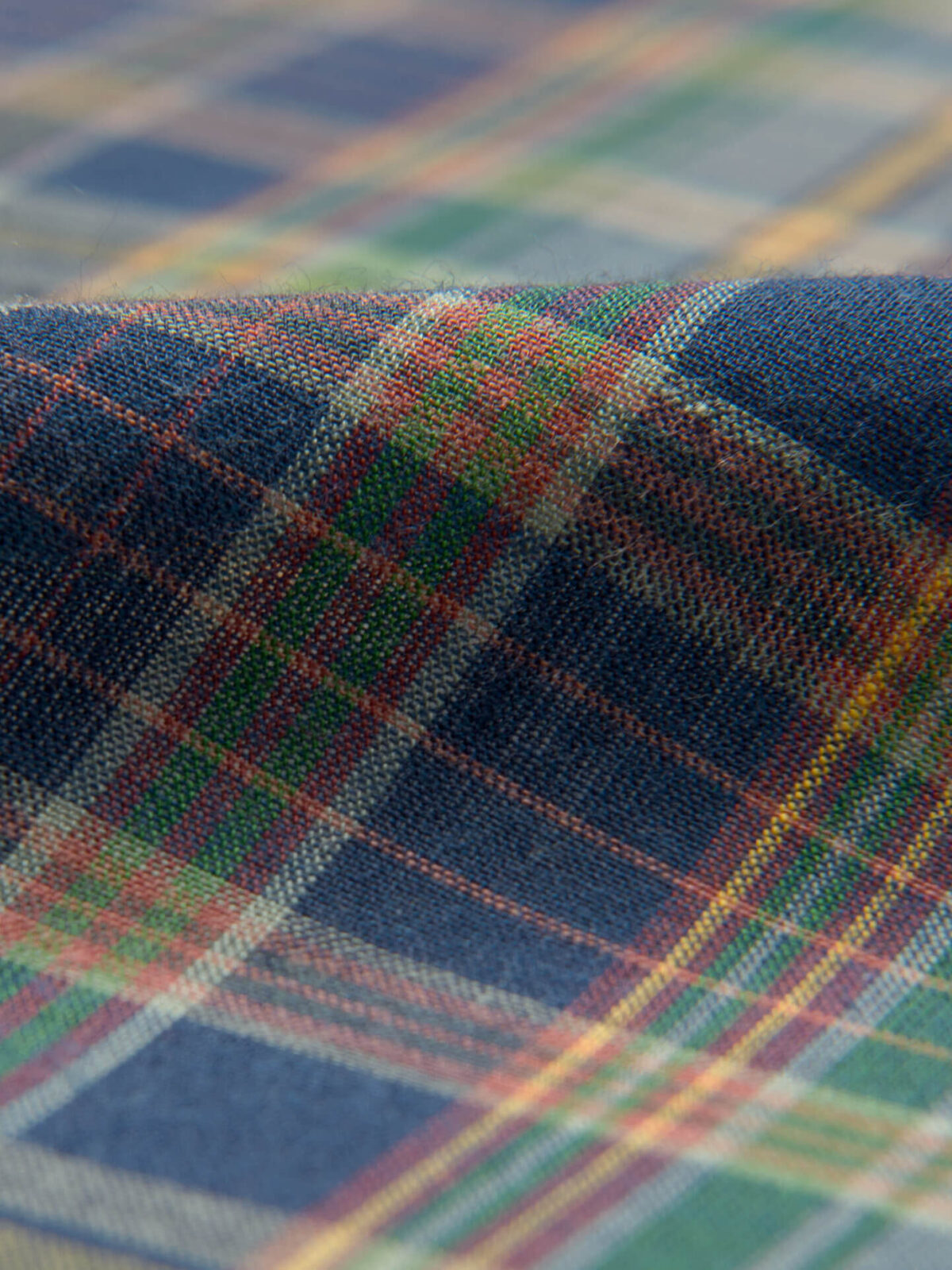 Blue Green and Yellow Indian Madras Shirt by Proper Cloth
