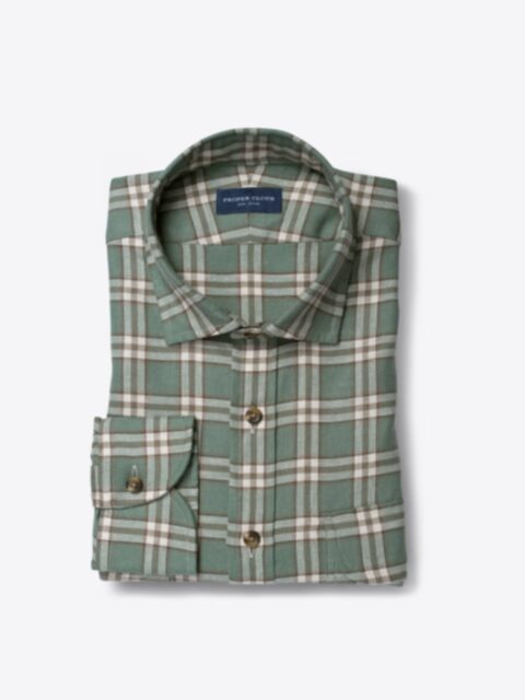 Shop Mesa Fatigue and Brown Cotton Linen Vintage Plaid