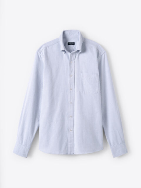 Shop Washed Blue Stripe Lightweight Oxford