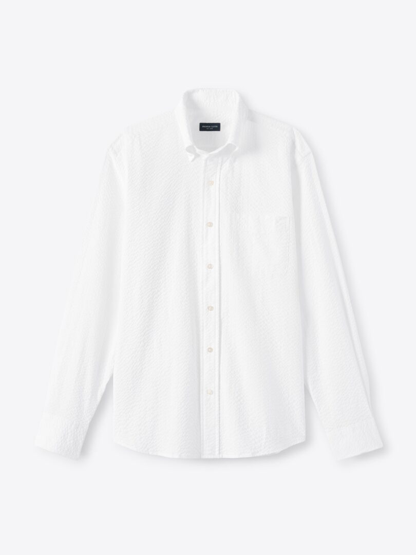 Men’s Albini White Wide Seersucker Thumb