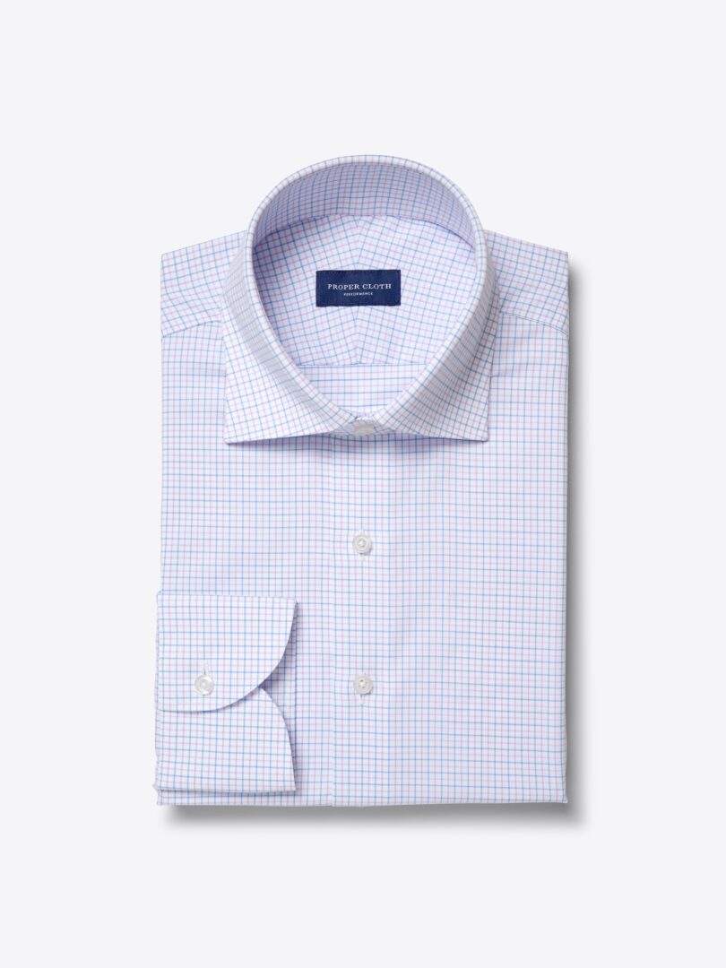 Blue and Lavender Tattersall Performance Blend Product Image