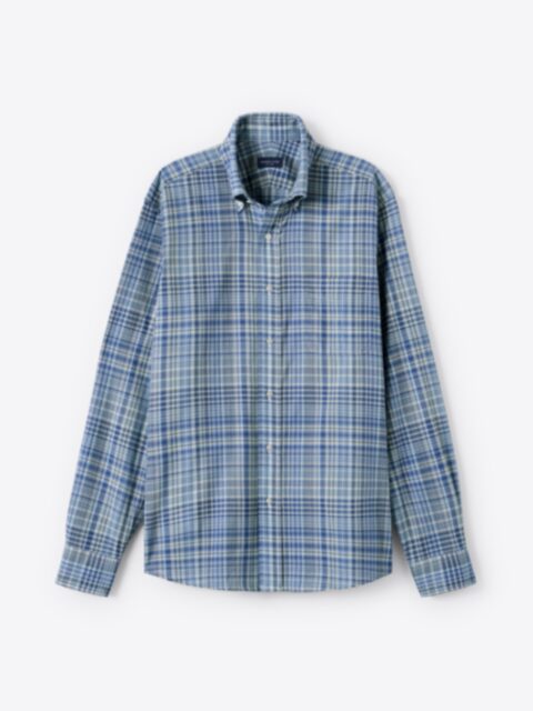 Shop Blue and Off White Indian Madras Plaid