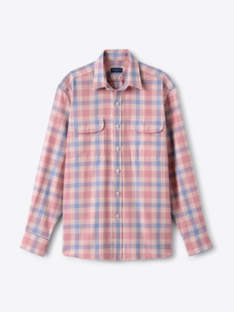 Light Blue and Lemon Ombre California Plaid Shirt by Proper