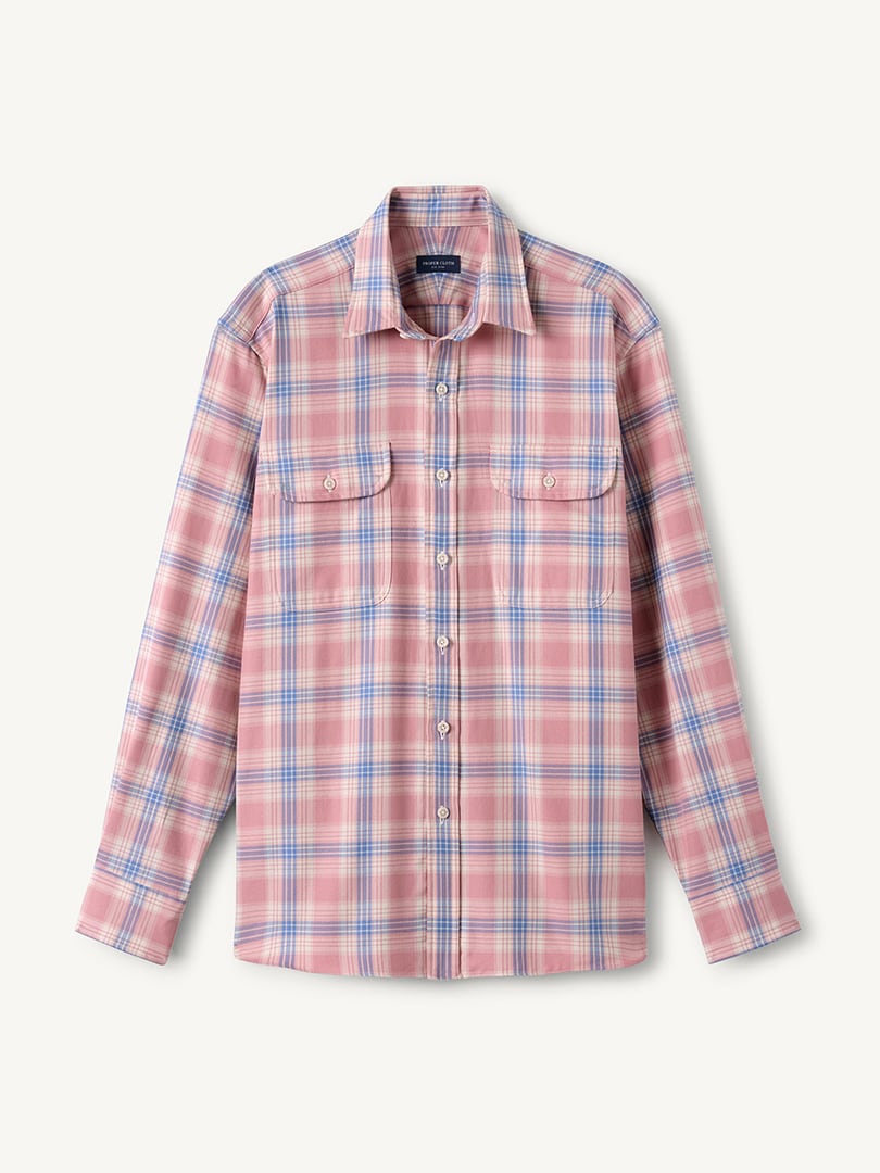 Men’s Rose and Light Blue California Plaid Thumb