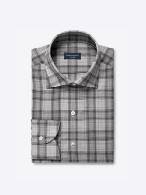 The Thomas Mason Luxury Broadcloth Shirt in Black