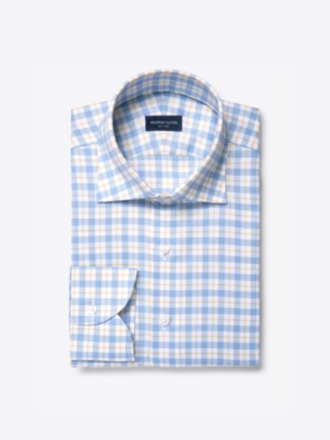 Shop Sutton 120s Blue and Yellow Check