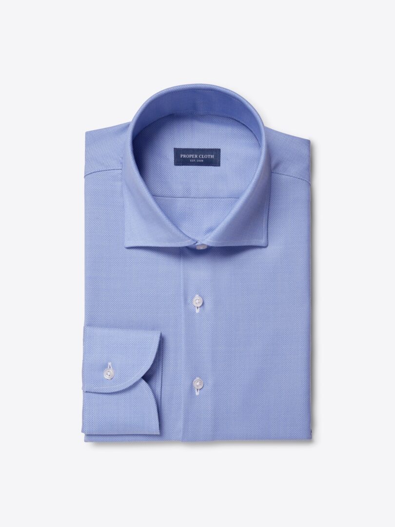 Reda Light Blue Merino Wool Royal Oxford 
