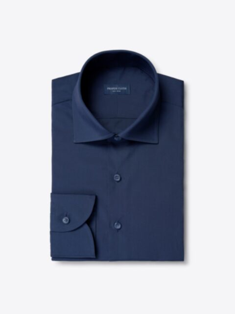 Shop Navy Wrinkle-Resistant 100s Broadcloth