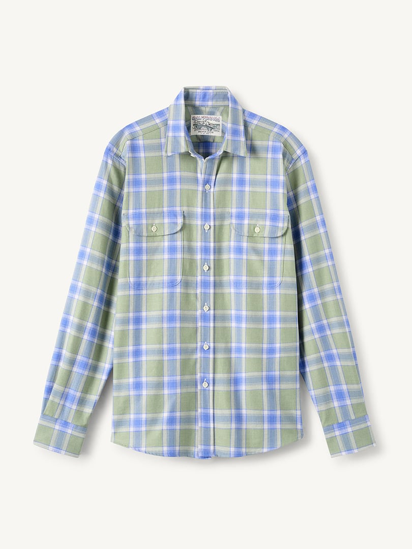 Men’s Sage Slate and Grey Melange California Plaid Thumb