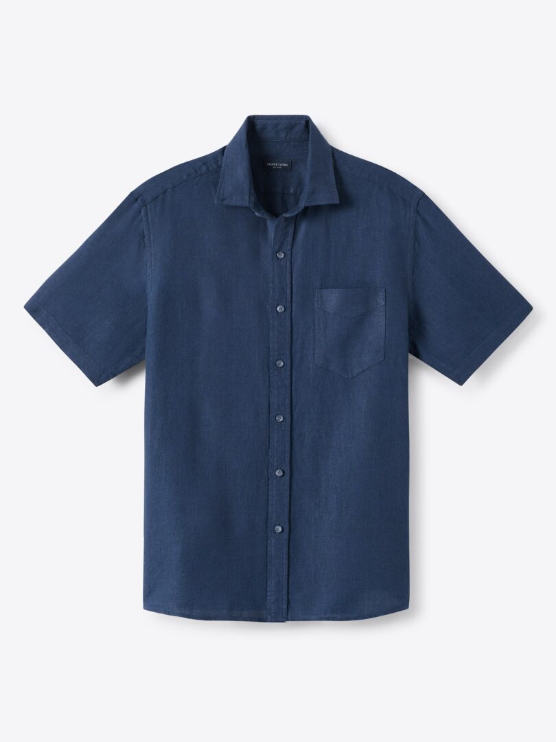 Navy Washed Linen 
