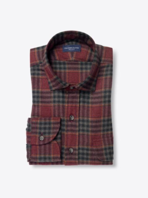 Shop Canclini Red and Grey Plaid Beacon Flannel