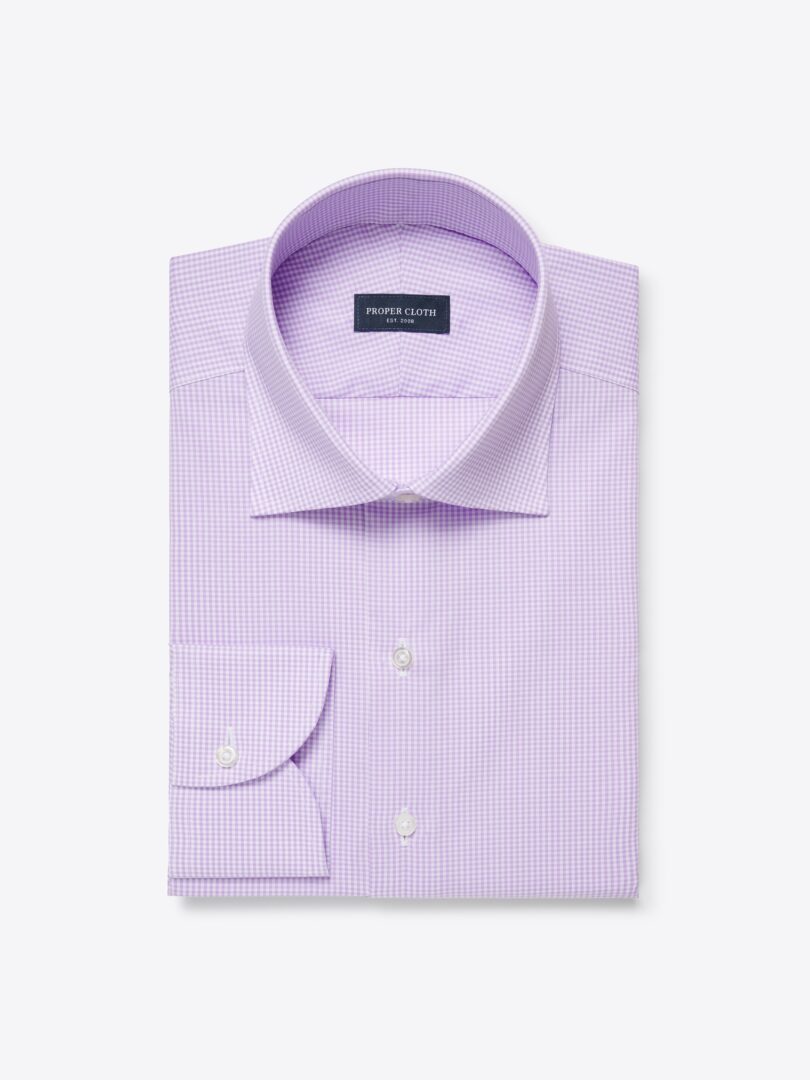 Men’s Irving Lavender Mini Gingham Thumb