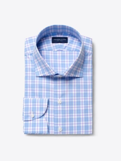 Shop Varick Light Blue and Lavender Multi Check