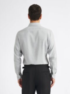 knee length dresses for ladies Heather Grey Brushed Shirt Heather Grey / XS / Slim main image 1