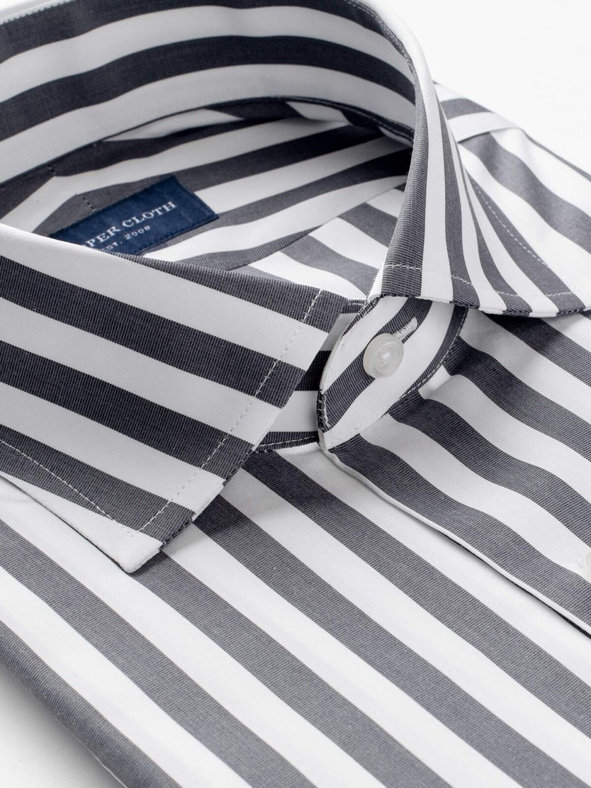 Modena Black End-on-End Bengal Stripe Shirt