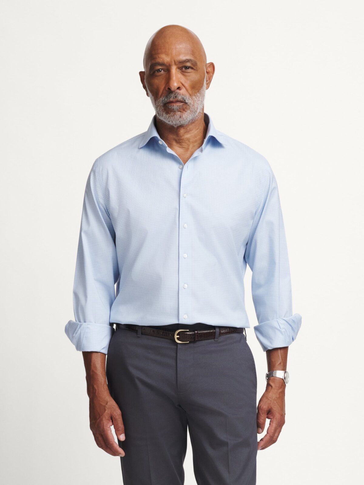 non iron stretch dress shirts Comfort Stretch Non-Iron Check Dress Shirt