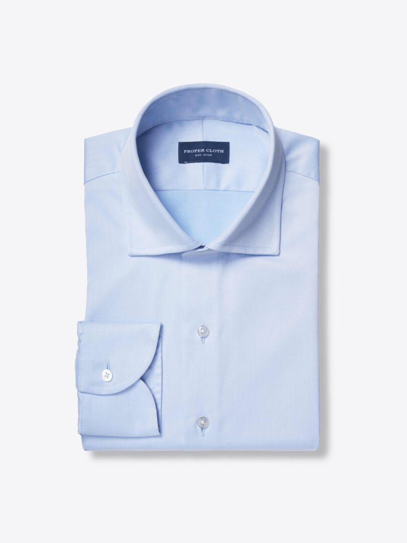 Mayfair Wrinkle-Resistant Light Blue Twill Custom Made Shirt 
