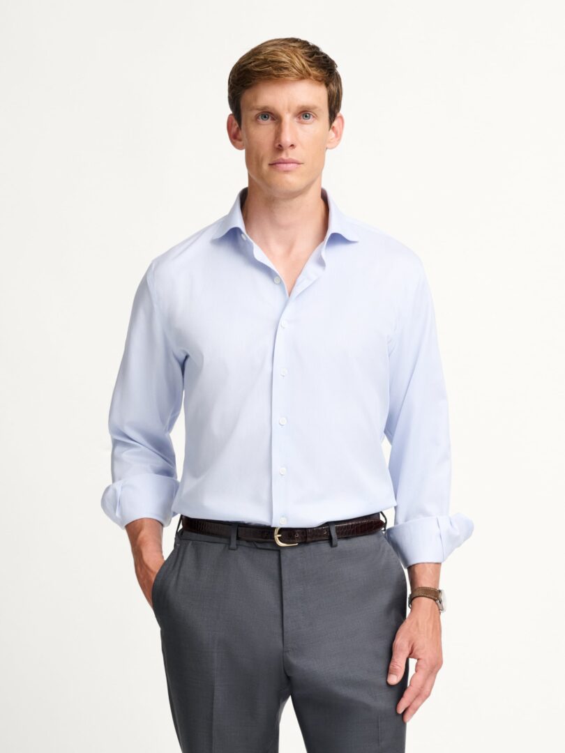 The Non-Iron 140s 3-Ply Twill Detail