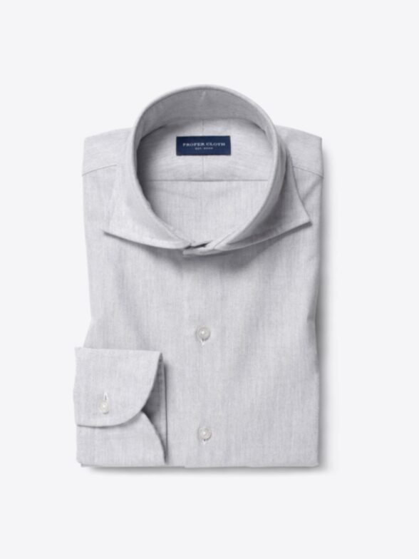 Light Grey Melange Oxford