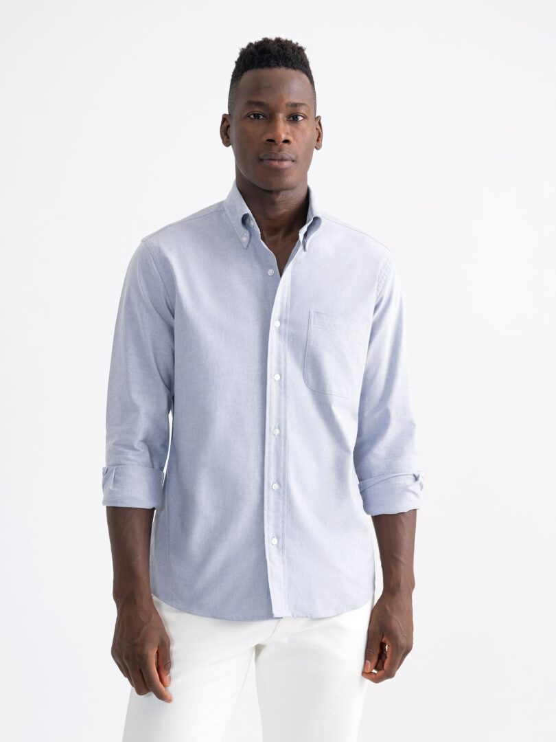 The Clark Oxford Cloth Button Down Detail