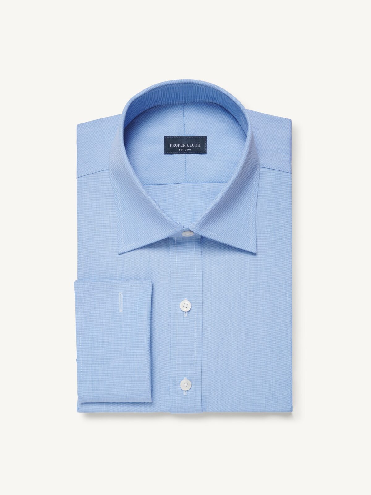 men's french cuff dress shirts Non-Iron Cotton Herringbone Point Collar Shirt business attire White Twill Natural Stretch Cotton